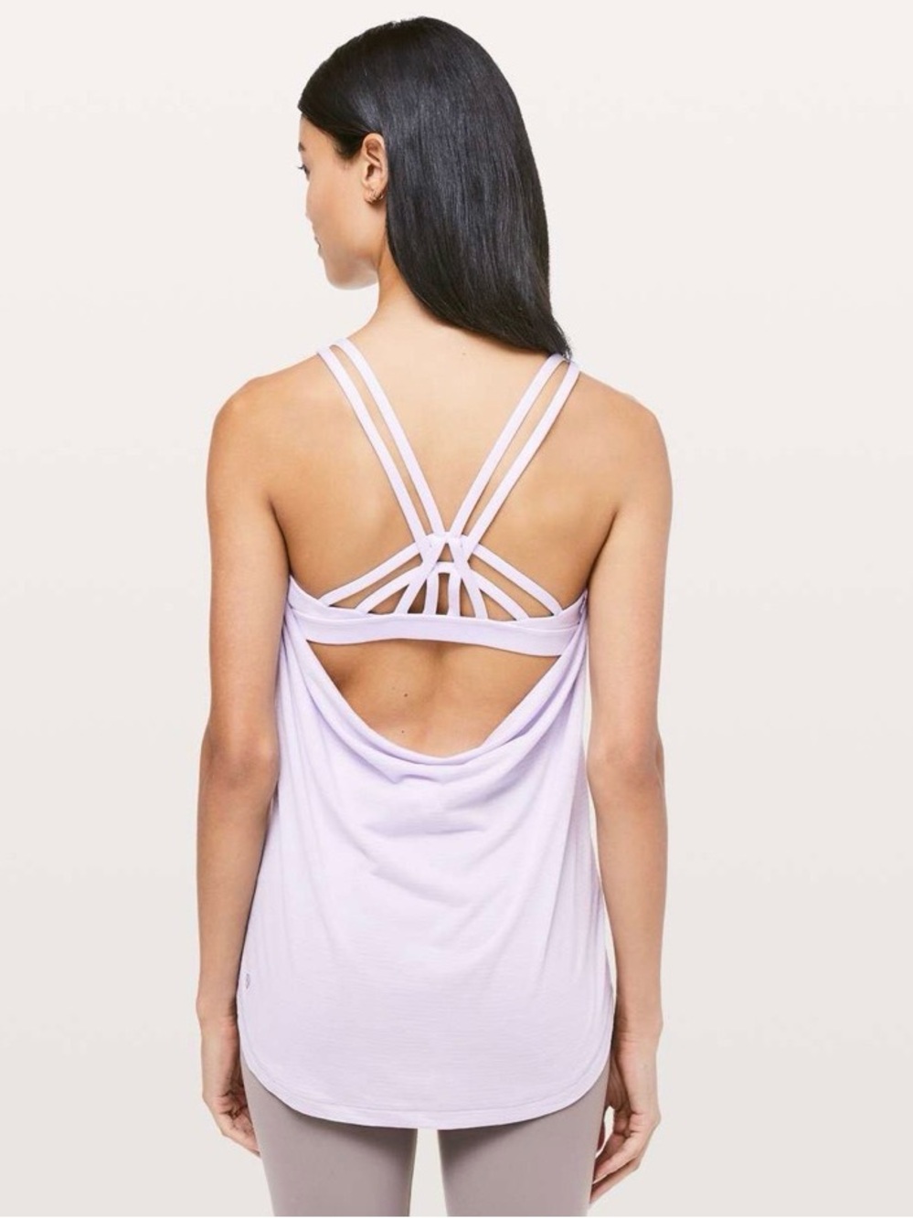 LULULEMON EUC MOMENT TO MOVEMENT 2 in 1 tank/ Heathered sheer lilac